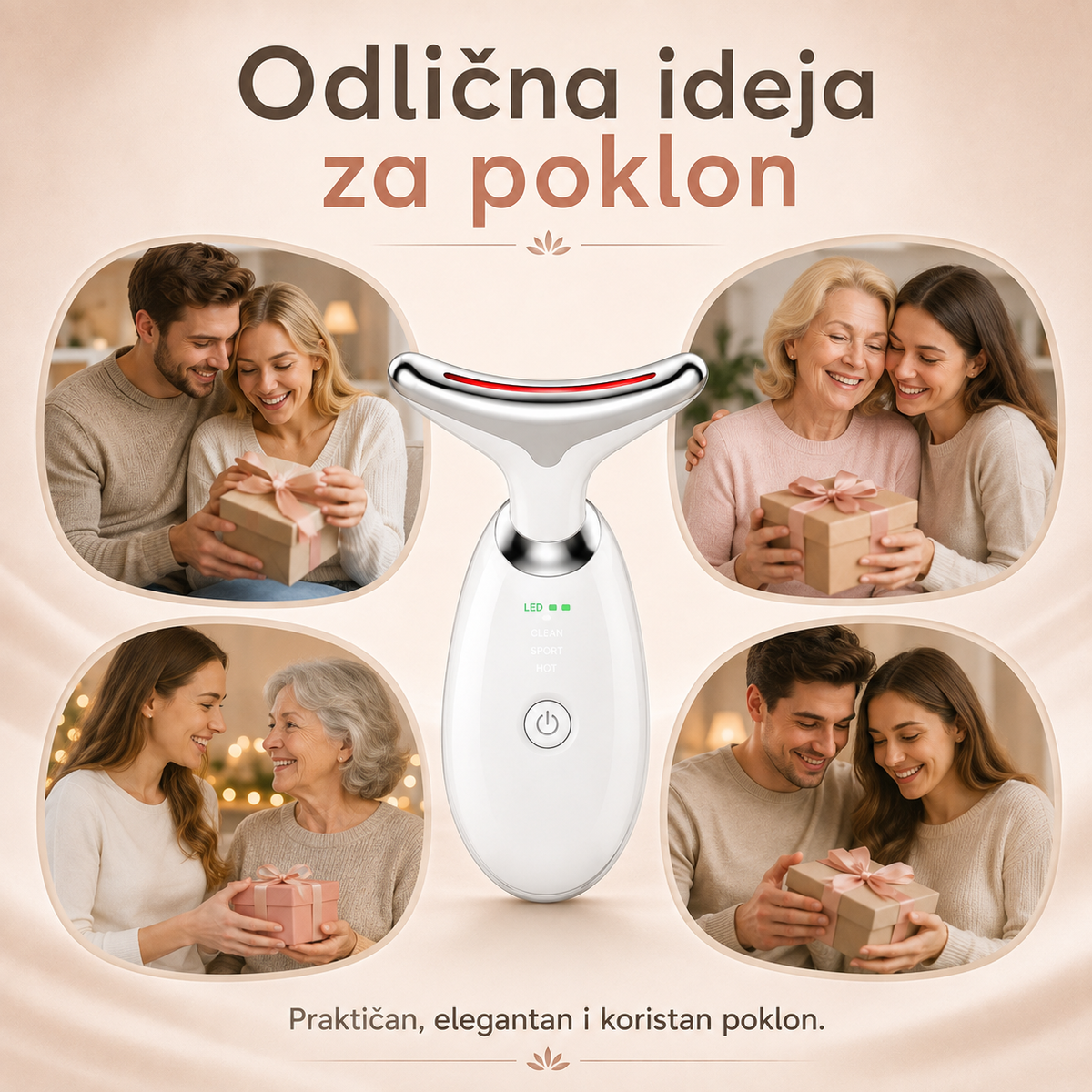 Elvora LED Masažer za Lice i Vrat