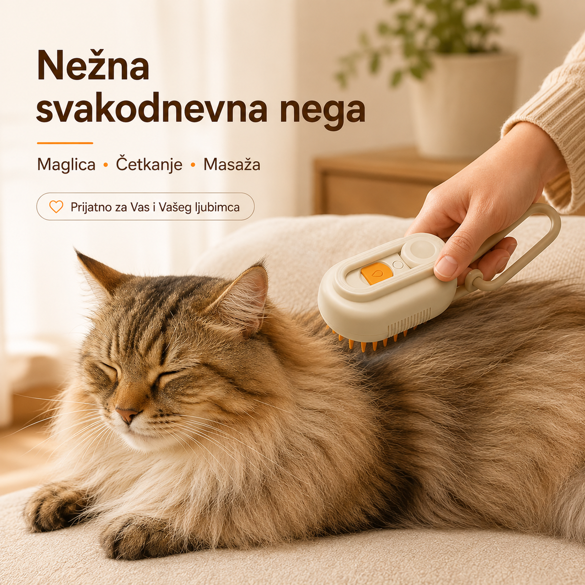Elvora 4u1 Četka za Ljubimce sa Parom