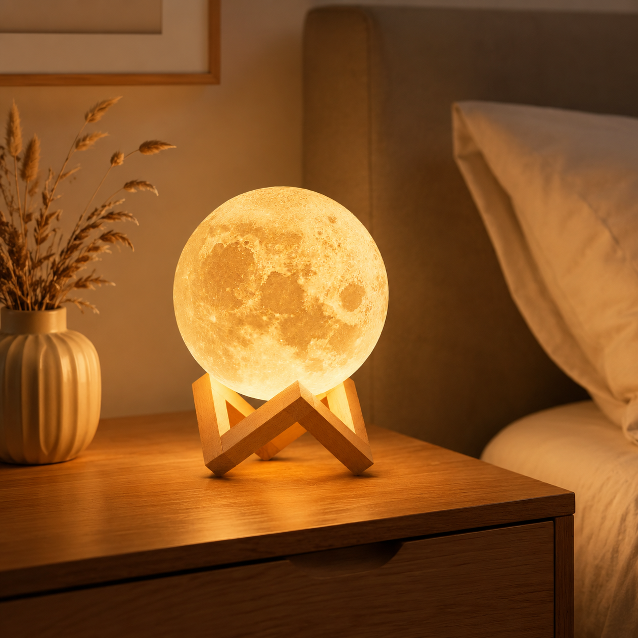 Elvora 3D Lampa Meseca